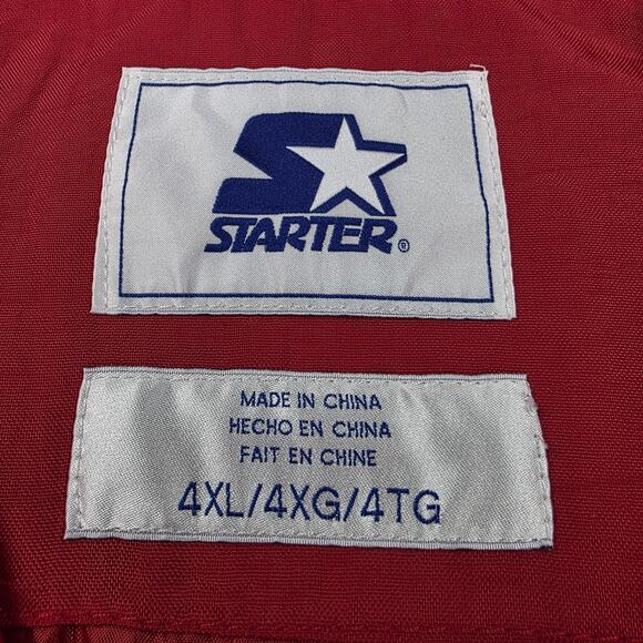 Ohio State Buckeyes Jacket Mens 4XL Red NCAA Football Starter 1/4 Zip Pullover - Picture 2 of 16